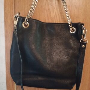 Michael Kors Black Crossbody Bag with Gold Chain